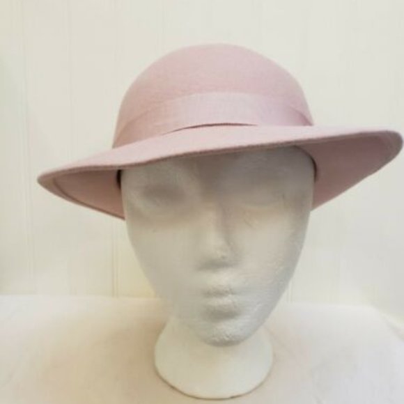 Classic Vintage Soft Blush Pink Doeskin 100% wool Hat Geo W Bullman Co Inc USA - Picture 5 of 6